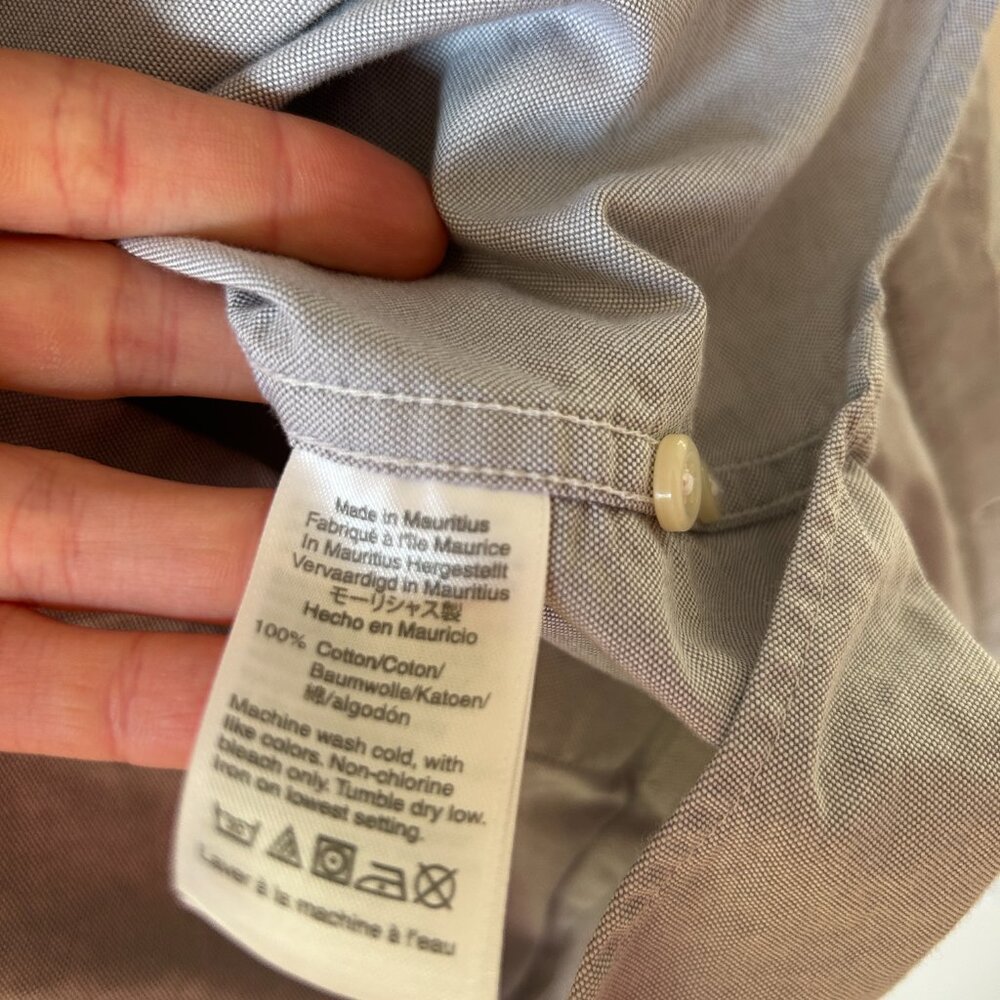 J. Crew Slim Gray Button Down Cotton Shirt - Picture 5 of 8